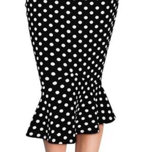 Vintage polka-dot pencil skirt EUC